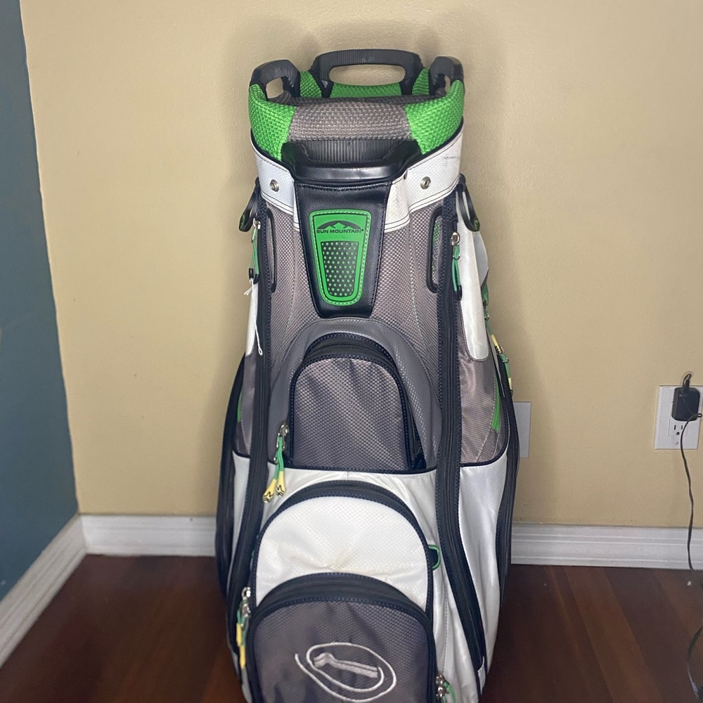 Green and Gray Sun Mountain C-130 Cart Bag